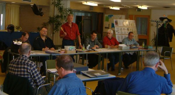 De veilingmeester aan het werk