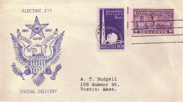 FDC with imprint "Electric Eye"