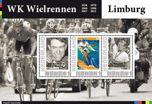 Stamp block on the occasion of WC Cycling 2012 in Limburg