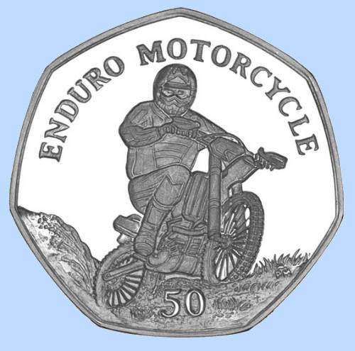 Coin Isle of Man with motorcross rider David Knight