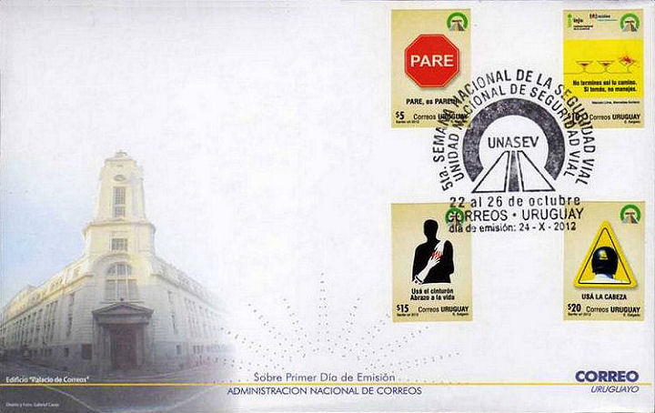 FDC Uruguay with 4 stamps