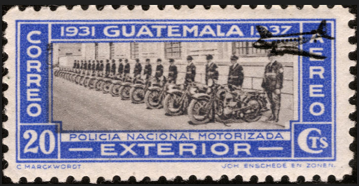 Motorcycle stamp Guatemala