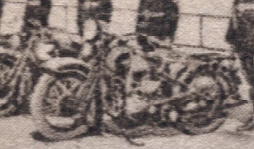 Detail of the motorcycle on stamp Guatemala