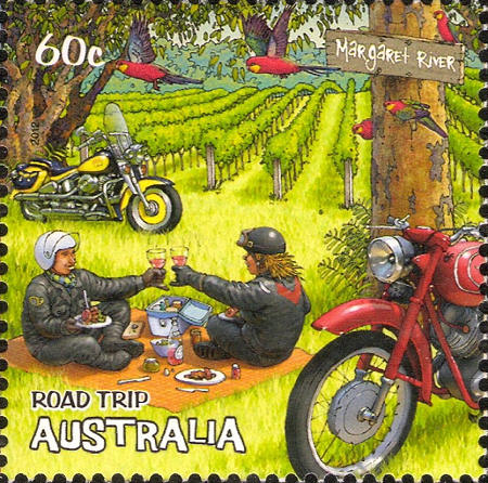Motorcycle stamp Australia - Road trip