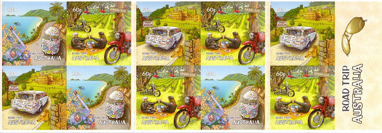 Booklet self-adhesive stamps Australia - Road trip