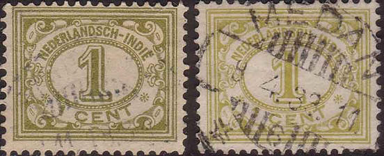 Example of stamps with disappearing colours