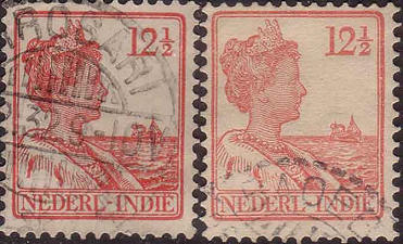 Example of stamps with disappearing colours