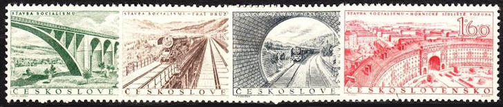 Stamp series Czechoslovakia 1955