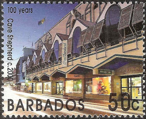 Stamp Barbados on the occasion of 100 years Cave Sheperd