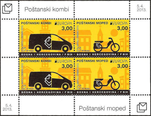 Sheet Europe stamps 2013 Bosnia and Hercegovina