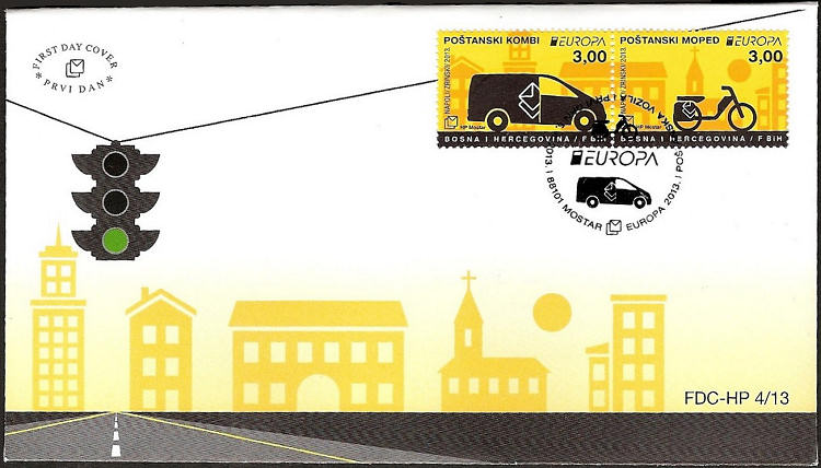 FDC Europe stamps 2013 Bosnia and Hercegovina
