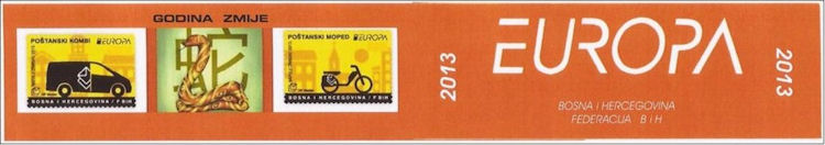 Non-official stamp booklet Europe stamps 2013 Bosnia and Hercegovina