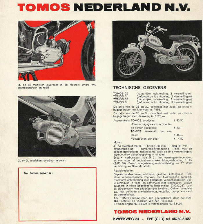 Brochure Tomos 2/3-L mopeds