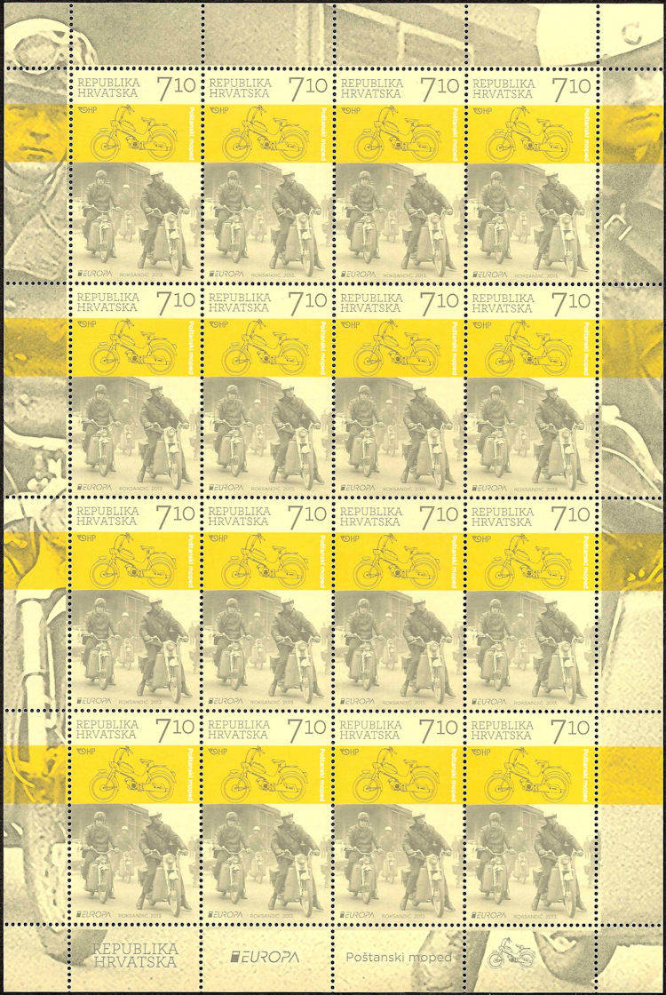 Stamp sheet Europe stamps 2013 Kroatia