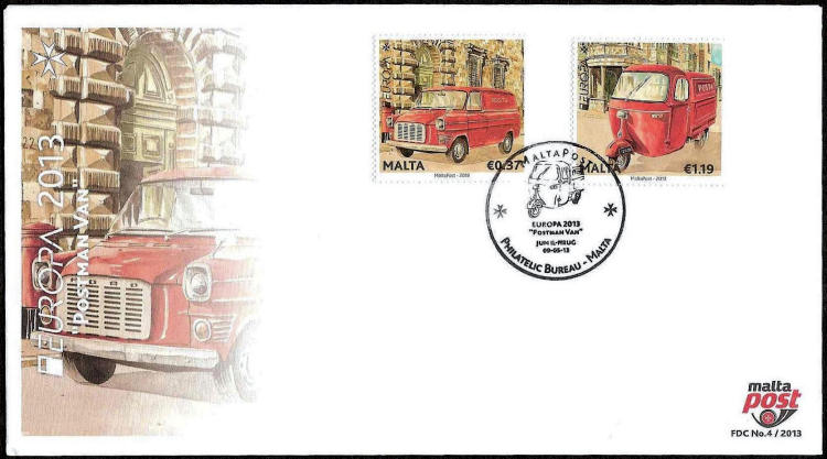 FDC Europe stamps 2013 Malta