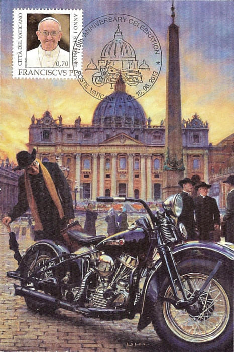 Card Harley Davidson Pope Franciscus