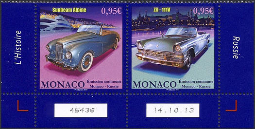Stamps Monaco with Russian ZIL 111-B