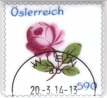 Porcelain stamp Austria 