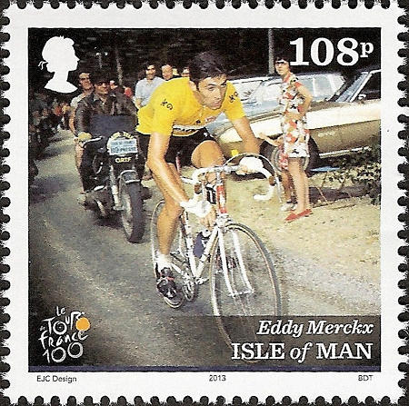 Stamp Isle of Man with Eddy Merckx