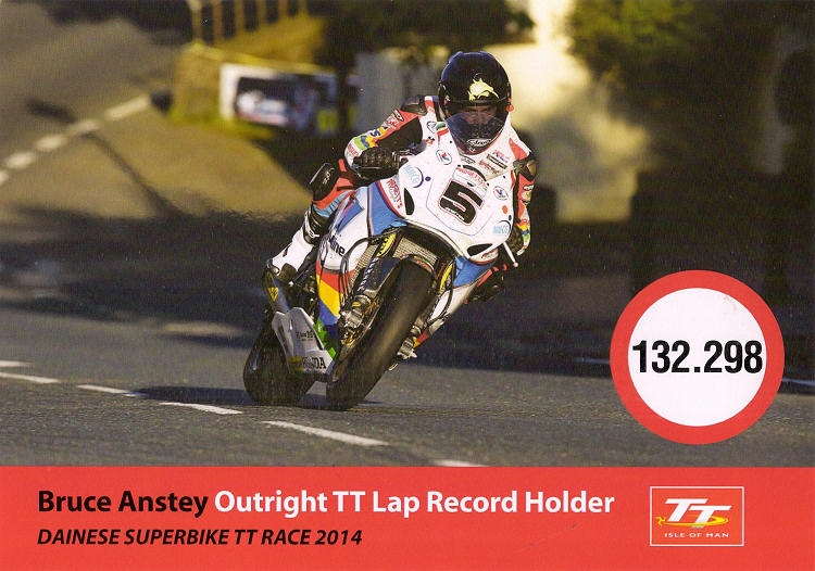 Postcard Man on the occasion of the lap record Bruce Anstey