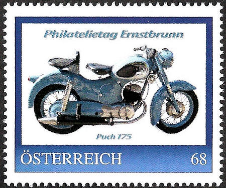 Stamp Austria with Puch 175 SV
