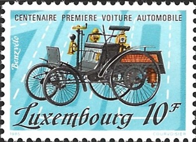 Stamp Luxemburg with Benz Velo