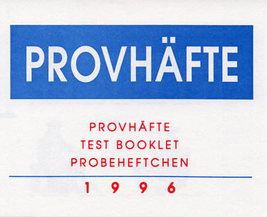 Frontside of the trial booklet