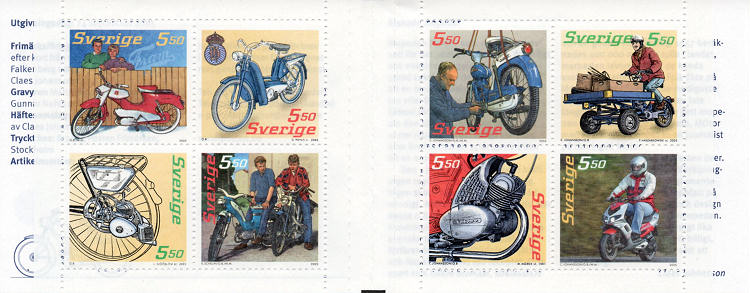 Contents stamp booklet with mopeds 2005