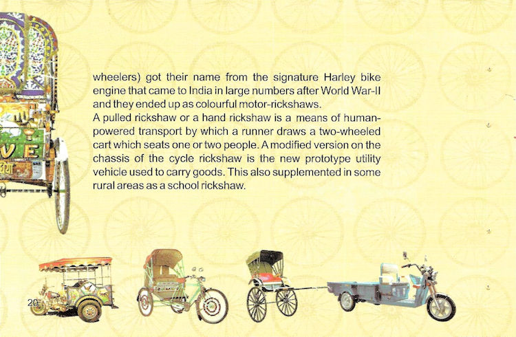 Prestige booklet Means of Transport through the Ages, India