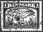 The Danish stamp with an Elleham aeroplane