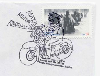 The NGLP "Motorcycle Awareness Month" stamp