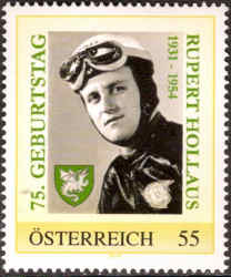 Personalized Stamp from Austria showing Rupert Hollaus