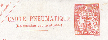 French Carte Pneumatic Chaplain - 3 Fr