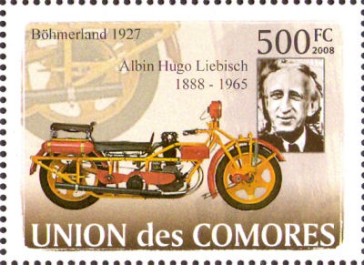 Stamp Comoren with Böhmerland 1927