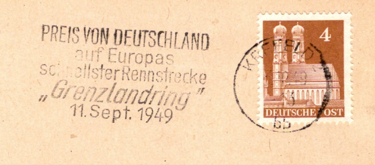 ACEO with stamp German GP on the Grenzlandring