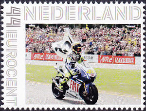 Personalised stamp with Valentino Rossi