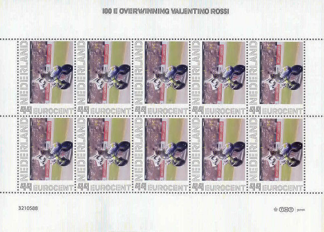 Sheet personalised stamps with Valentino Rossi