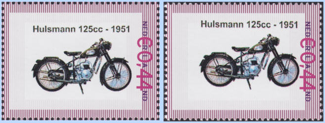 Personalised Stamps with Hulsmann motorcycle