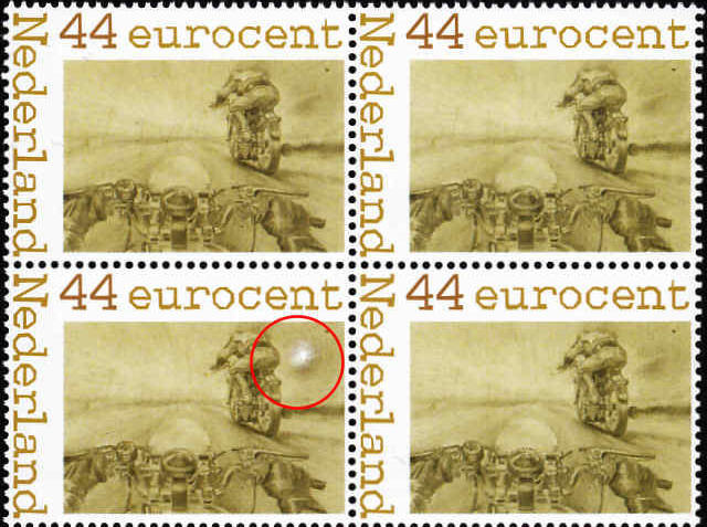 Burki stamps with printing error