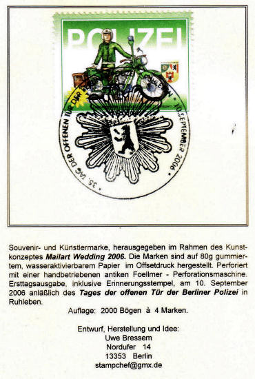 Description of the stamp of Uwe Bressem