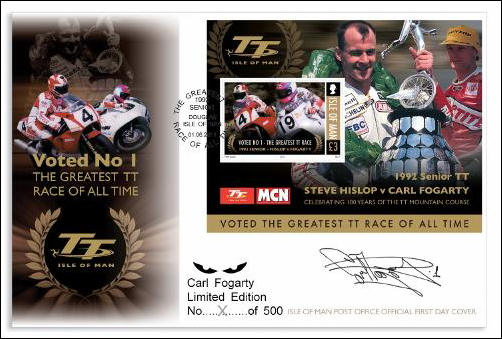 FDC Man, signed by Carl Fogarty