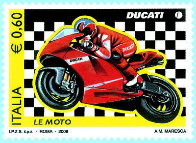 Stamp Italy with Casey Stoner on Ducati