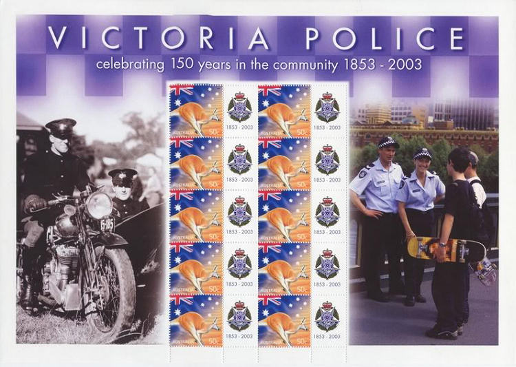 Sheet Australian personalized stamps with Brough Superior