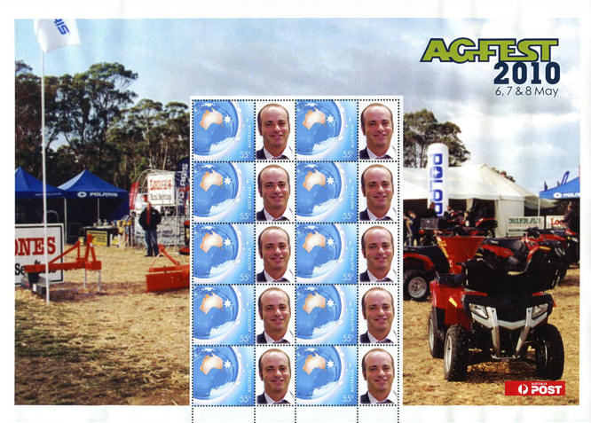 Sheet Australian personalized stamps on the occasion of AG Fest