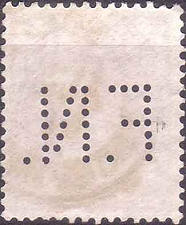 Postzegel met FN Perfin