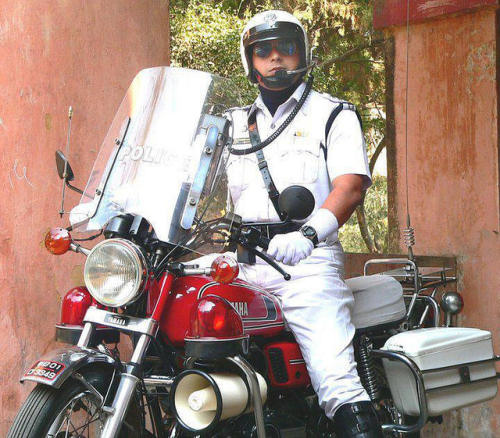 Rajdoot 350 in police trim