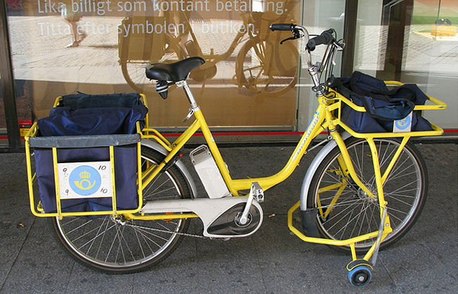 Zweedse elektrische postfiets