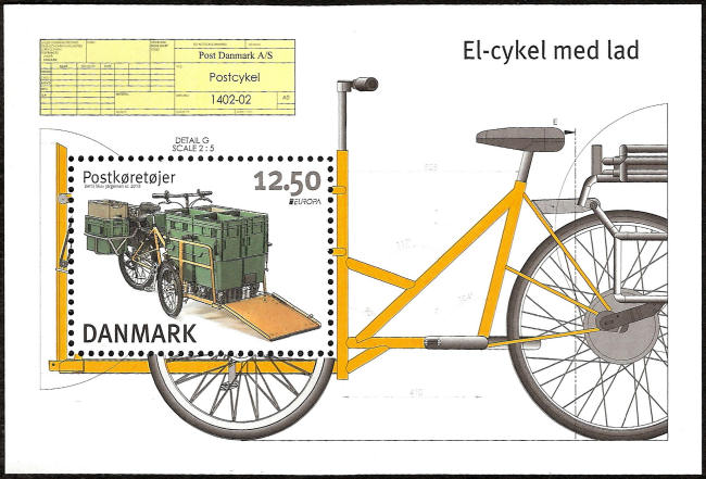 Blokje met Europazegel 2013 Denemarken