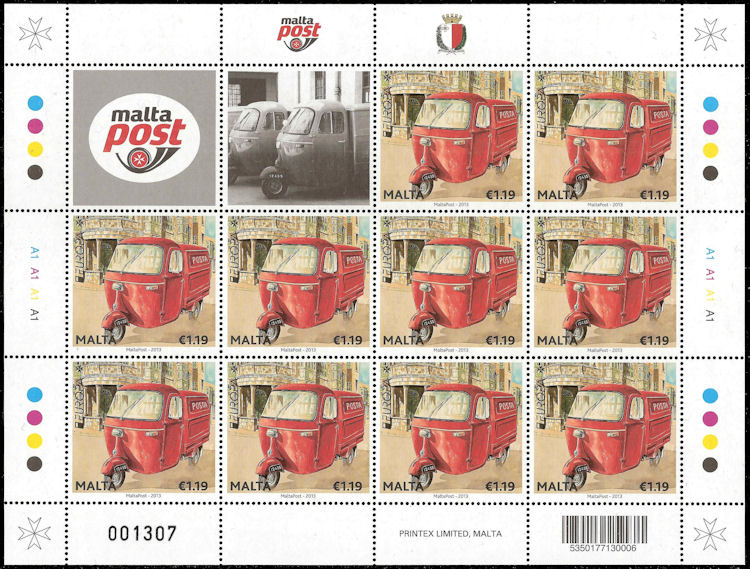 Sheet Europe stamps 2013 Malta