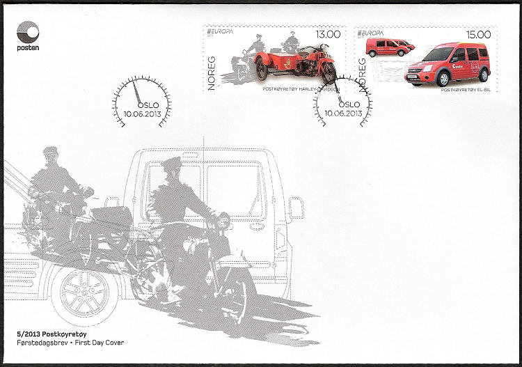 FDC Europazegels 2013 Noorwegen